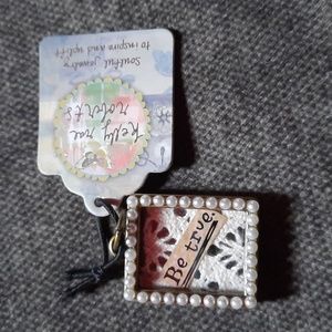 Kelly Rae Roberts Jewelry Charm Pendant Be True Pearl Lace Hot New